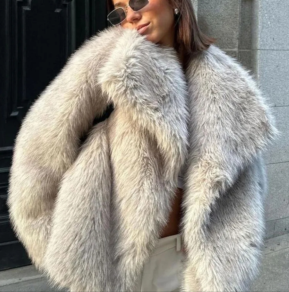 Woven Jacket For Women Loose Stand Collar Long Sleeve Coat Autumn Winter